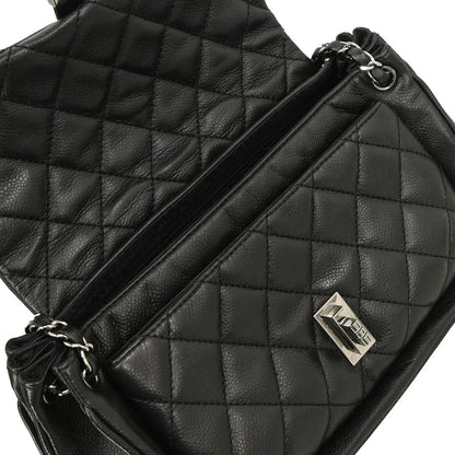 Chanel 2005-2006 Black Caviar Mademoiselle Lock Handbag