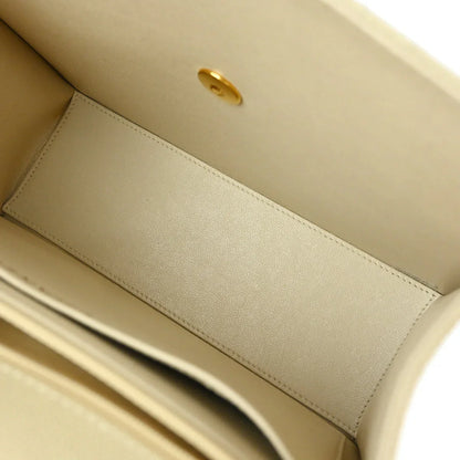 Chanel 1997-1999 Off-white Caviar Top Handle Handbag
