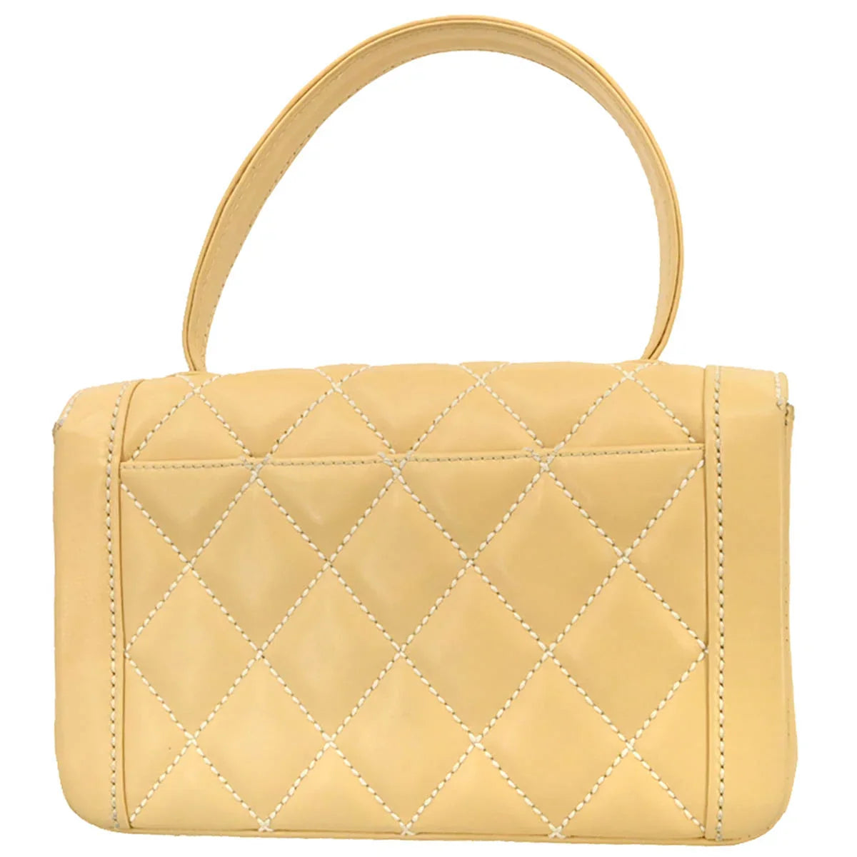 Chanel 2005-2006 Beige Calfskin Wild Stitch Handbag