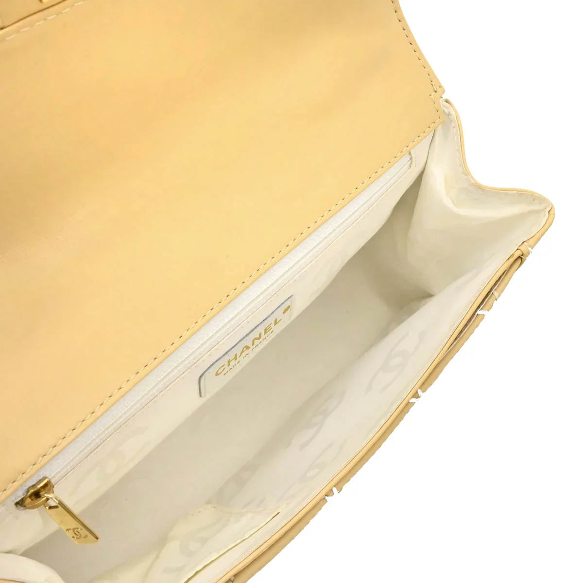 Chanel 2005-2006 Beige Calfskin Wild Stitch Handbag