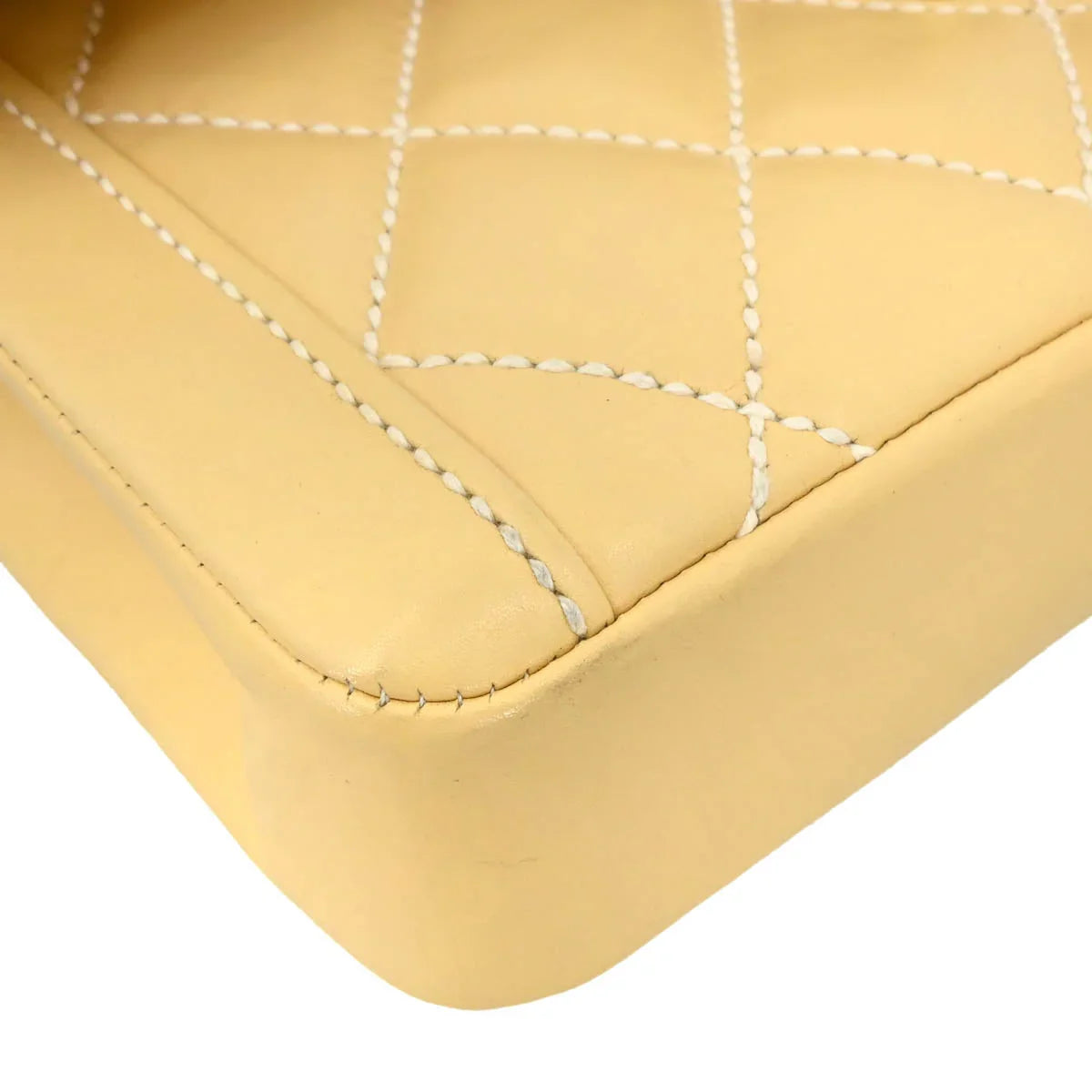 Chanel 2005-2006 Beige Calfskin Wild Stitch Handbag