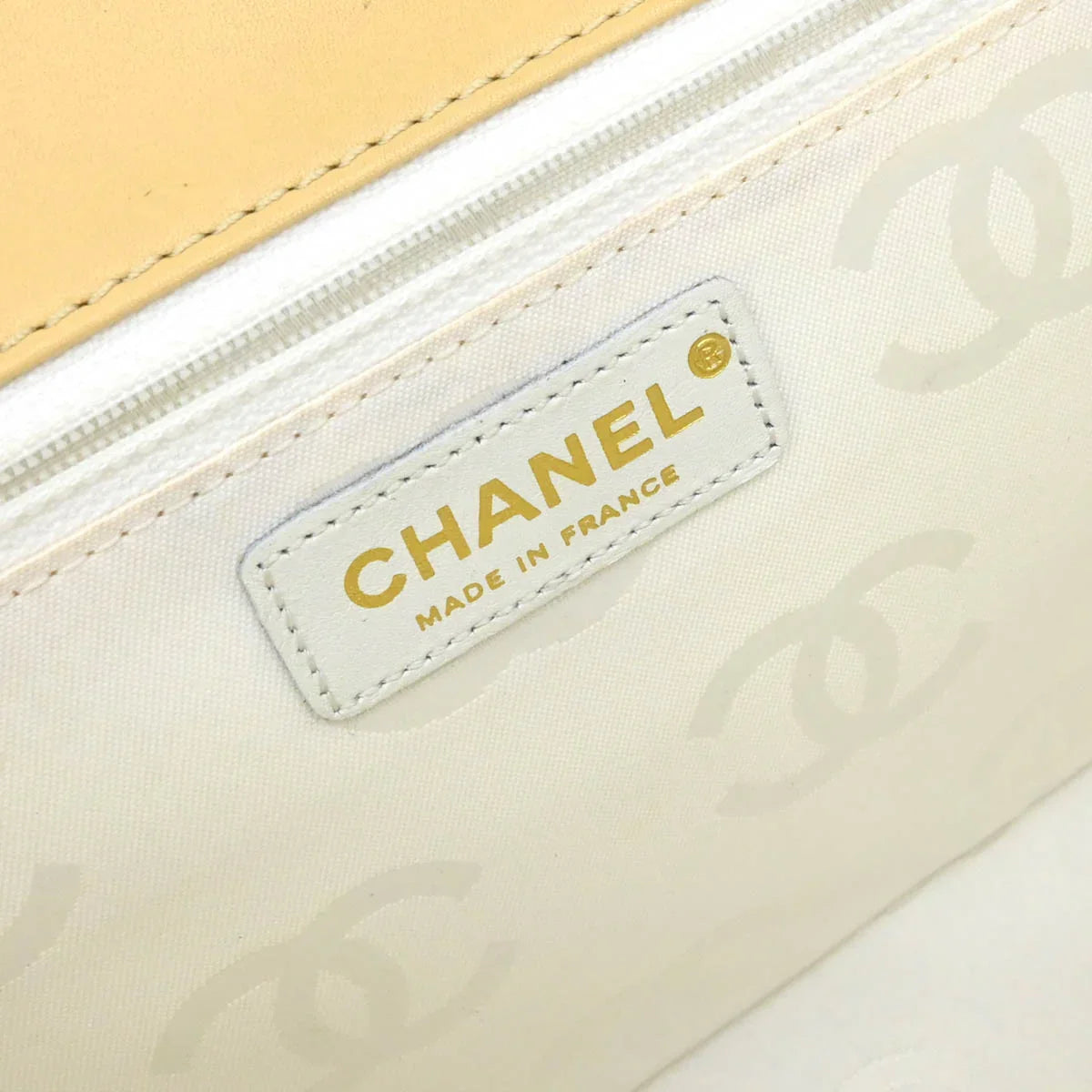 Chanel 2005-2006 Beige Calfskin Wild Stitch Handbag