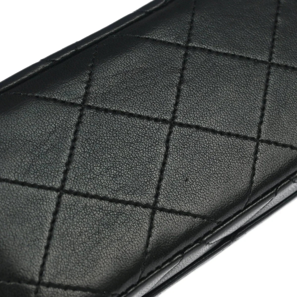 Chanel 1989-1991 Black Lambskin Mini Classic Square Flap Shoulder Bag