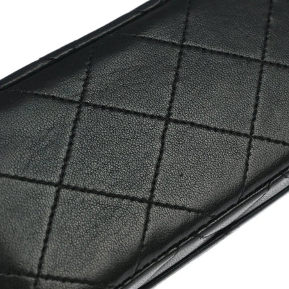 Chanel 1989-1991 Black Lambskin Mini Classic Square Flap Shoulder Bag