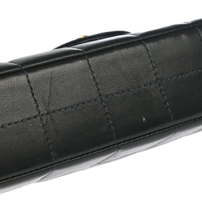 Chanel 2003-2004 Black Lambskin East West Choco Bar Shoulder Bag