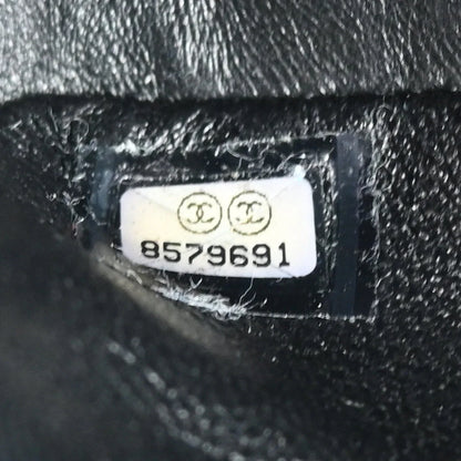Chanel 2003-2004 Black Lambskin East West Choco Bar Shoulder Bag