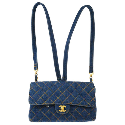 Chanel * Blue Denim Backpack