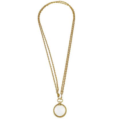 Chanel Loupe Chain Necklace Gold
