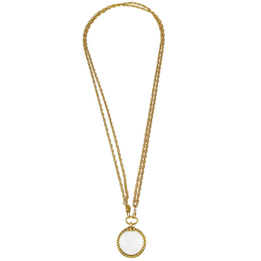 Chanel Loupe Chain Necklace Gold