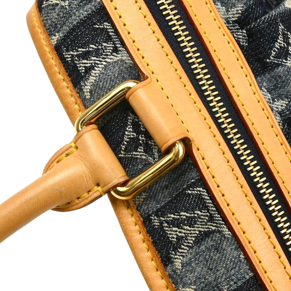 Louis Vuitton 2006 Blue Monogram Denim Cabas Raye GM 2way Shoulder Tote M95336
