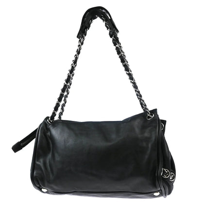 Chanel 2006-2008 Black Calfskin Chain Tote Handbag