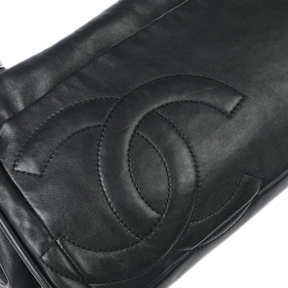 Chanel 2006-2008 Black Calfskin Chain Tote Handbag