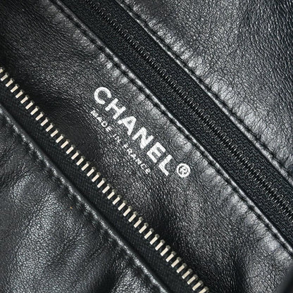 Chanel 2006-2008 Black Calfskin Chain Tote Handbag