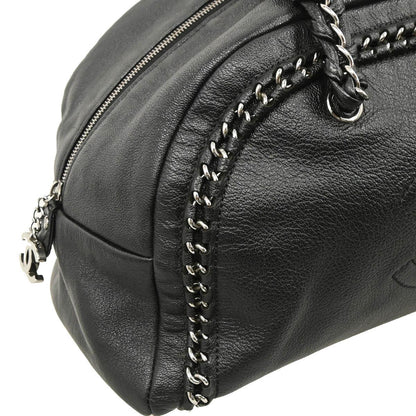 Chanel 2005-2006 Black Calfskin Luxury Line Bowling Bag