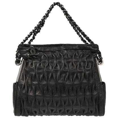 Chanel 2008-2009 Black Perforated Lambskin Handbag
