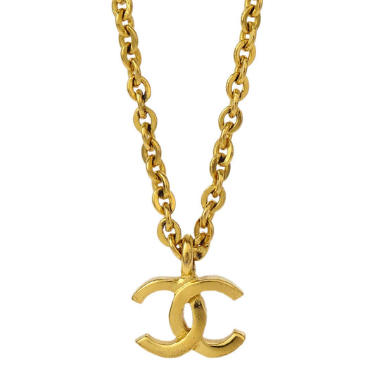 Chanel Gold CC Chain Pendant Necklace 1982/376