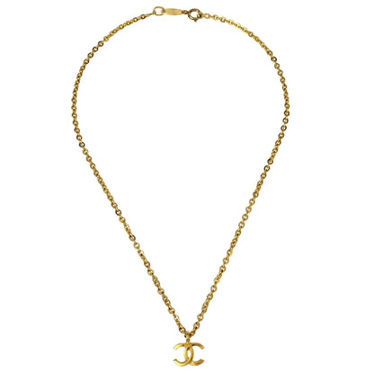 Chanel Gold CC Chain Pendant Necklace 1982/376