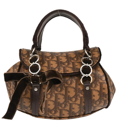 Christian Dior 2005 Brown PVC Trotter Romantic Handbag