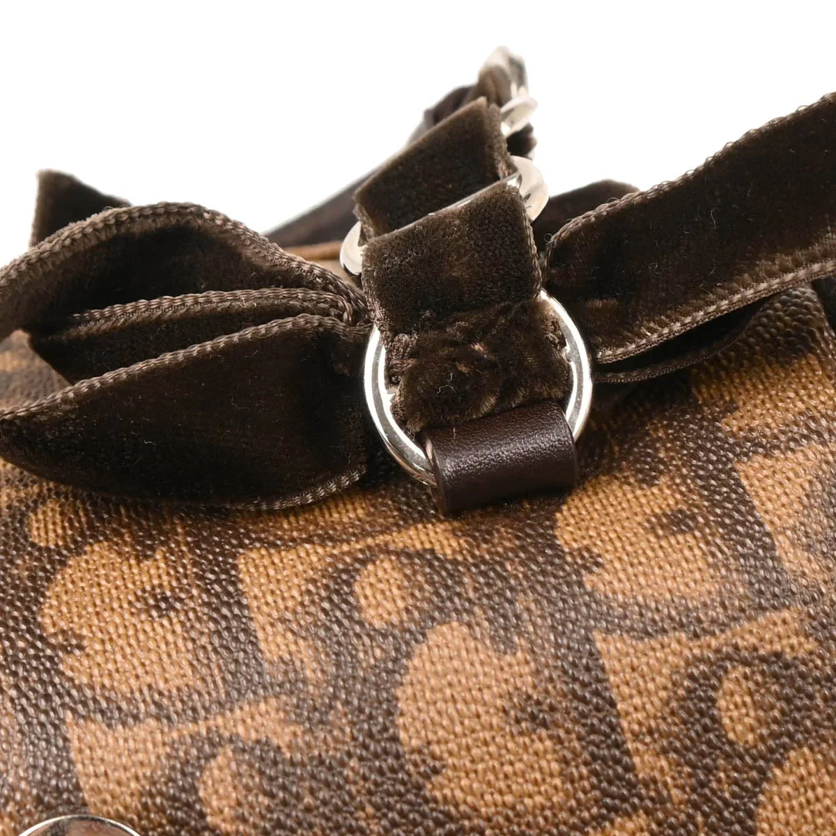 Christian Dior 2005 Brown PVC Trotter Romantic Handbag