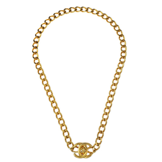 Chanel Turnlock Gold Chain Necklace 96A