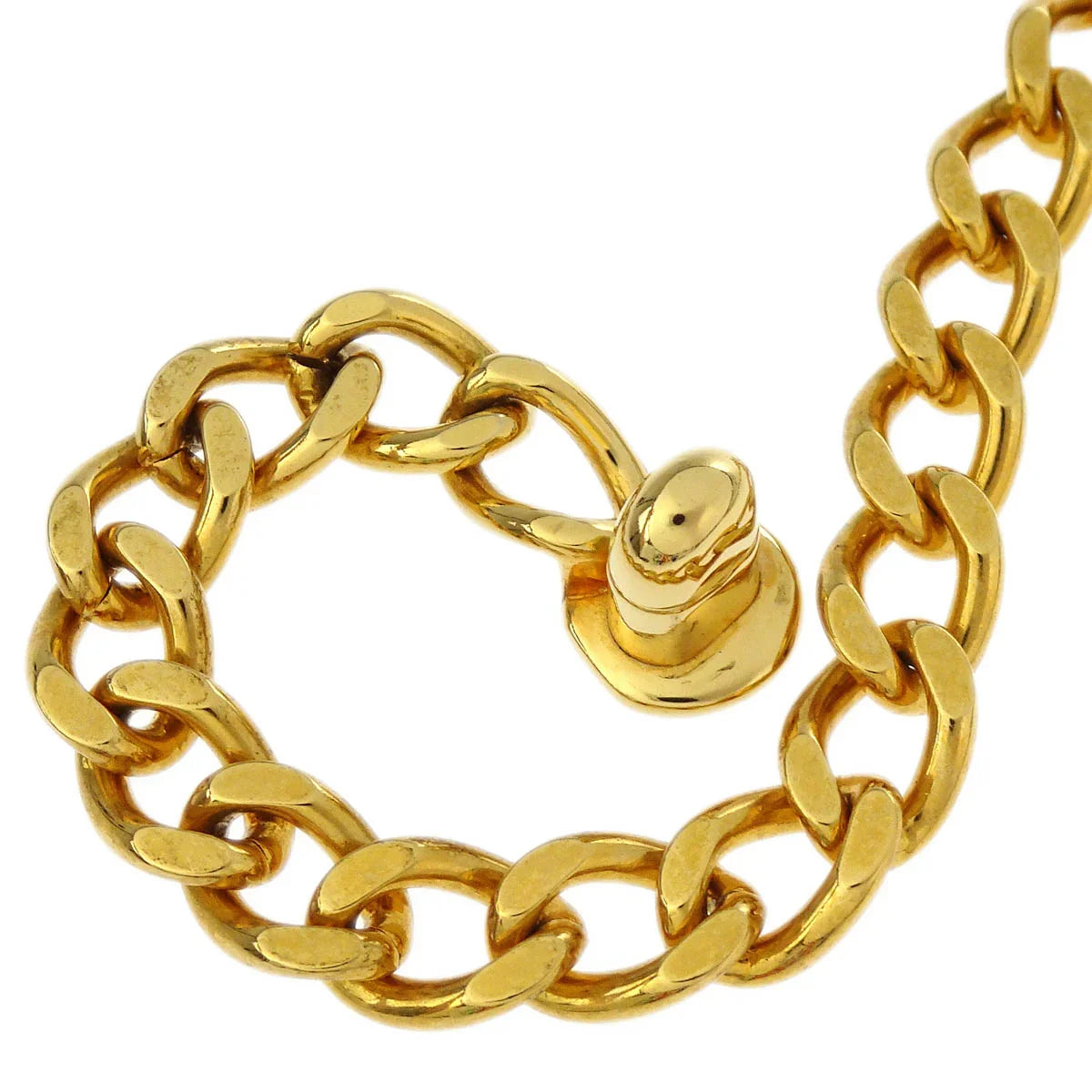 Chanel Turnlock Gold Chain Necklace 96A