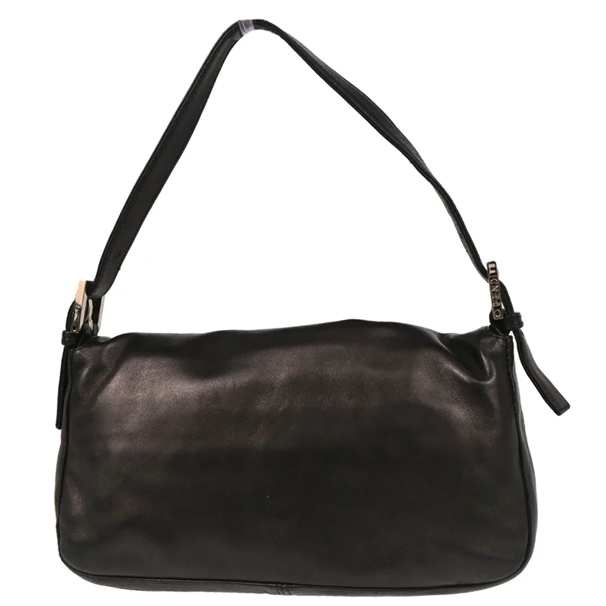Fendi 1990-2000 Black Leather Baguette Handbag
