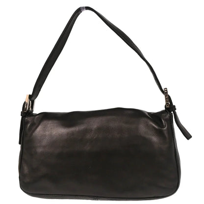Fendi 1990-2000 Black Leather Baguette Handbag