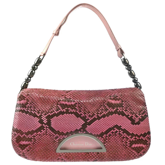 Christian Dior * 2000 Pink Python Malice Shoulder Bag