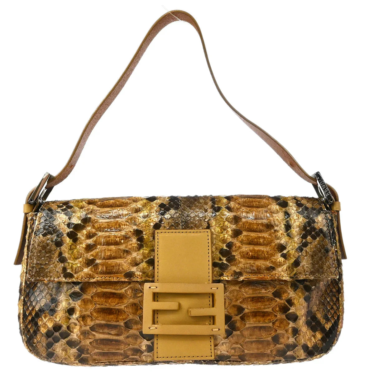 Fendi 1990-2000s * Python Baguette Handbag