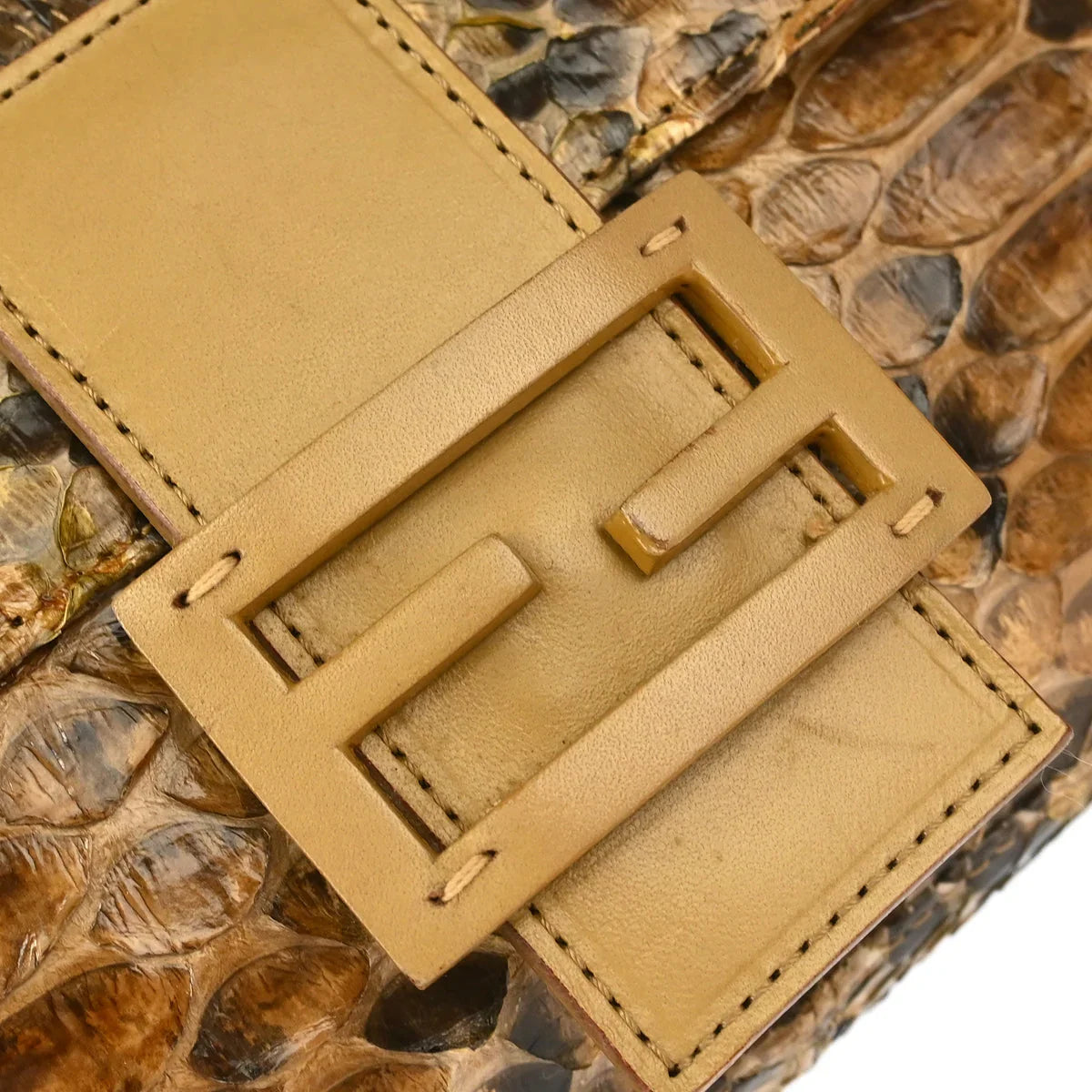 Fendi 1990-2000s * Python Baguette Handbag