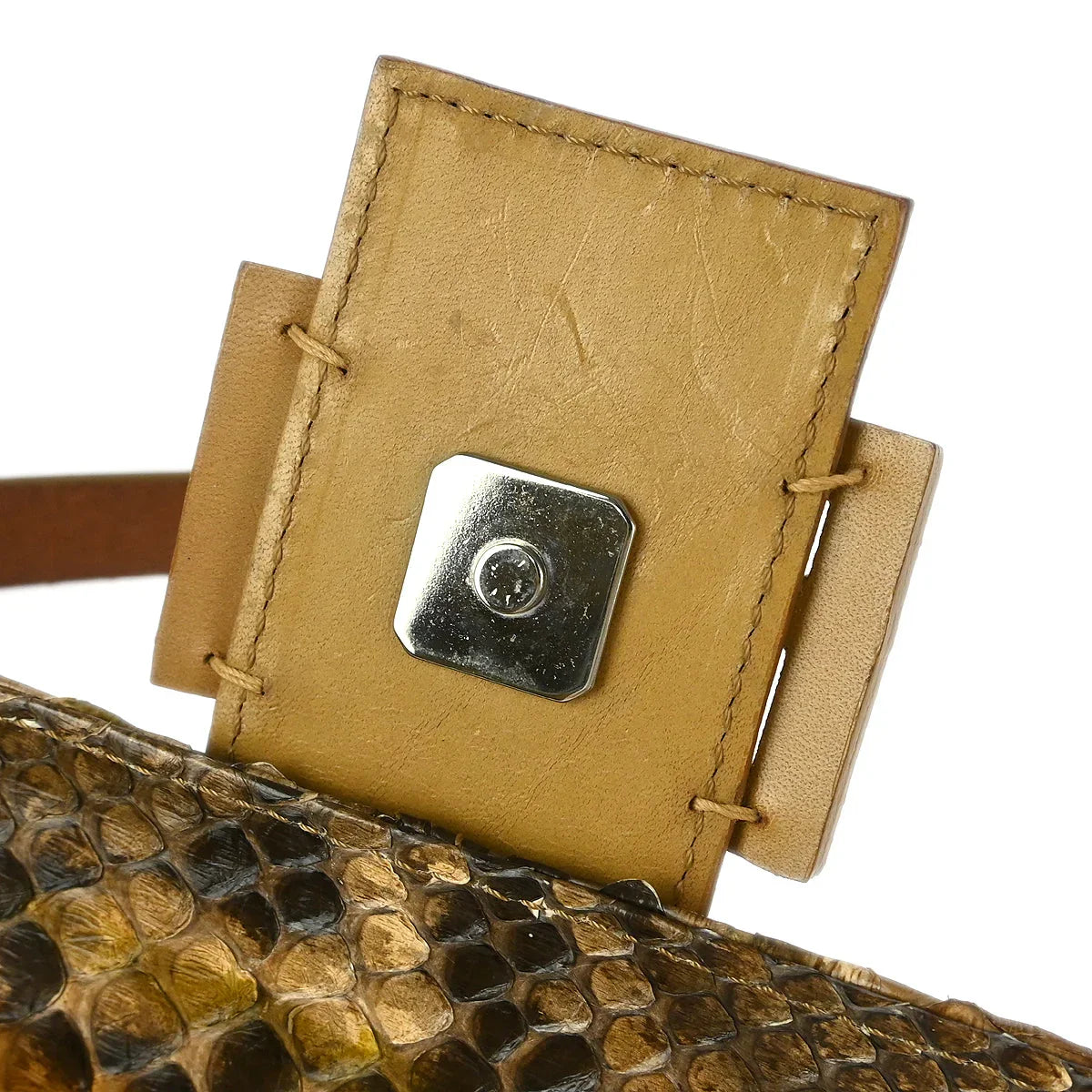 Fendi 1990-2000s * Python Baguette Handbag