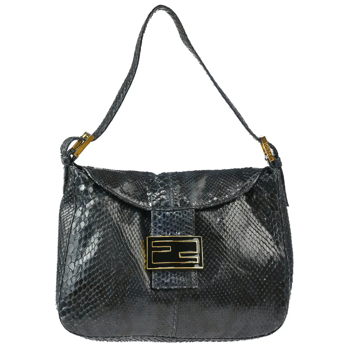 Fendi * Navy Python Handbag