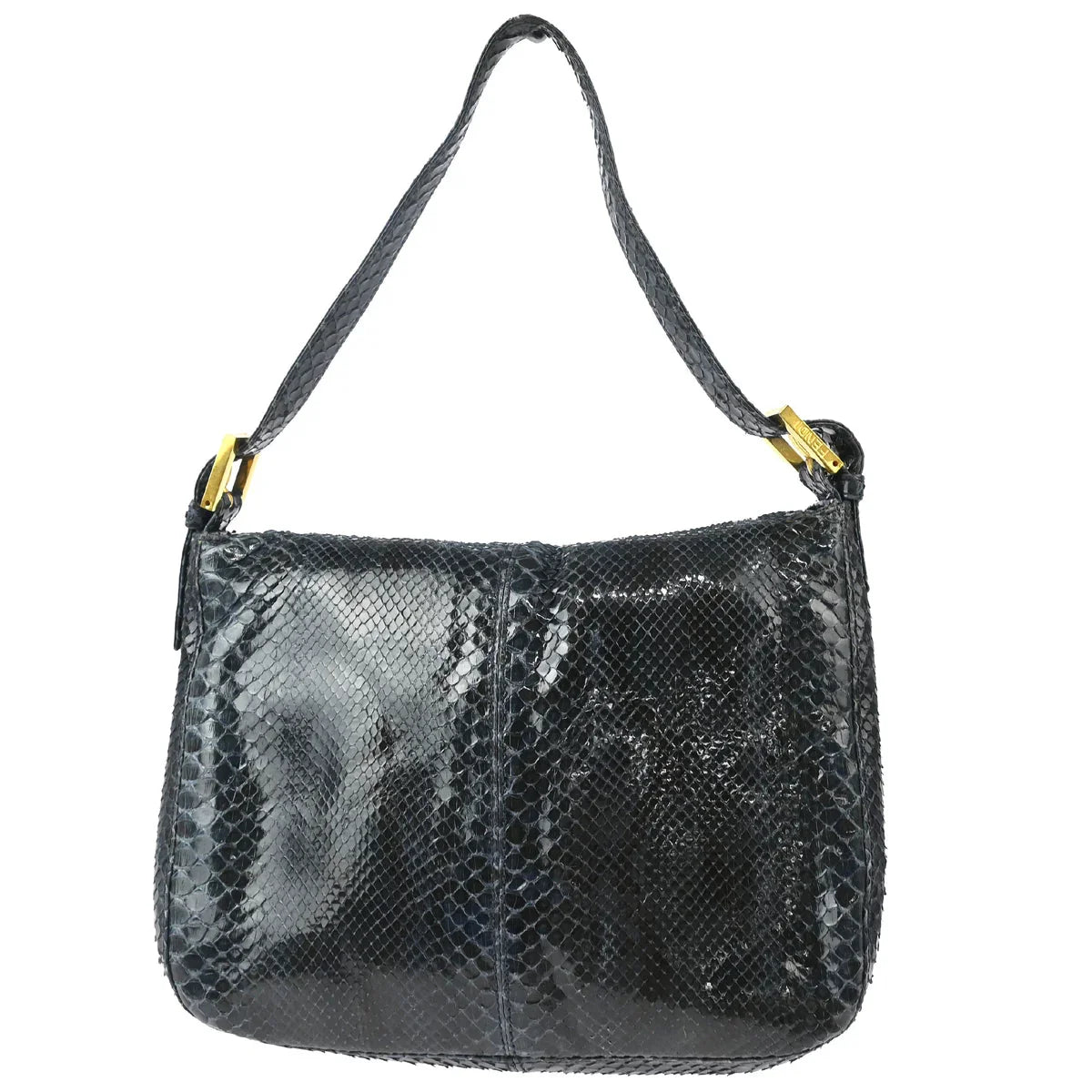 Fendi * Navy Python Handbag