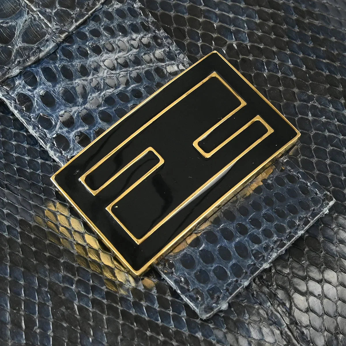 Fendi * Navy Python Handbag
