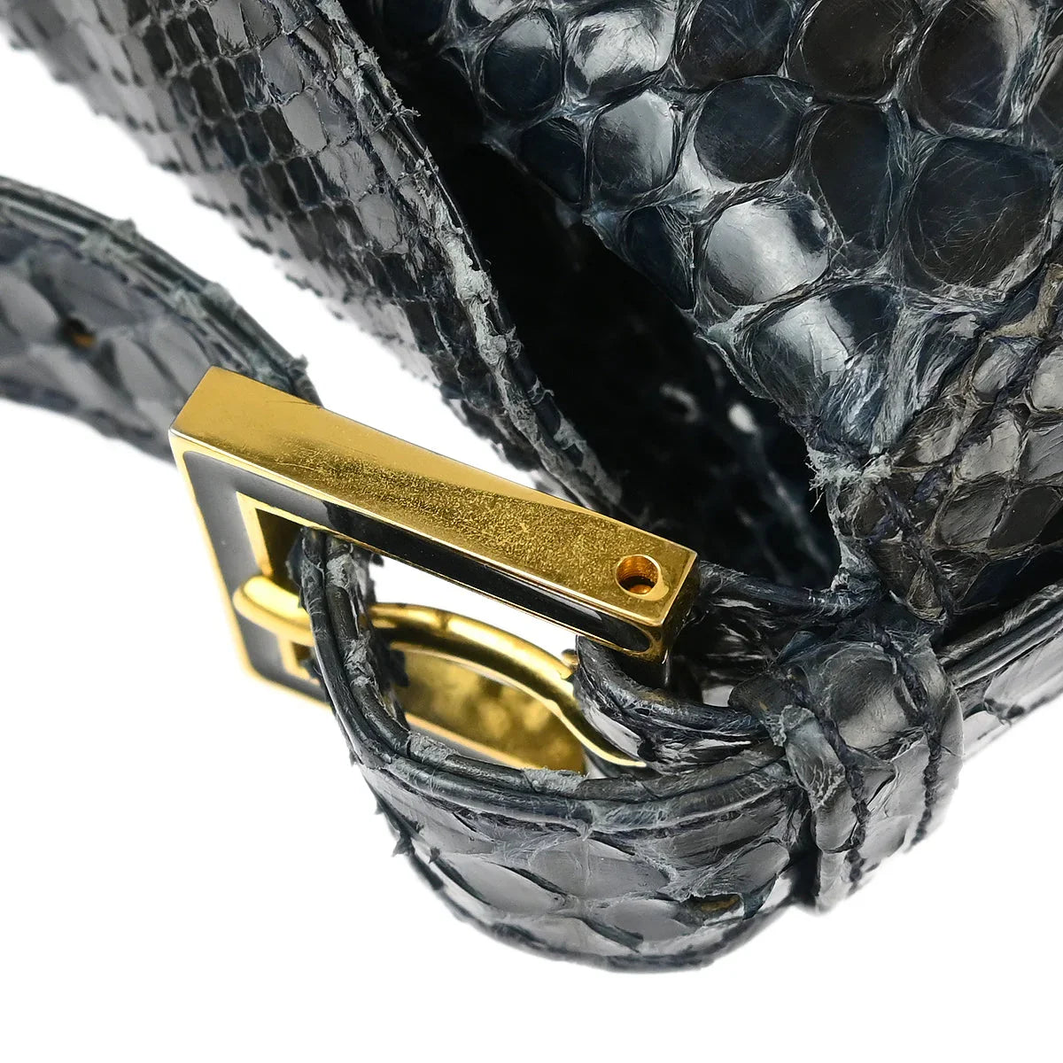 Fendi * Navy Python Handbag