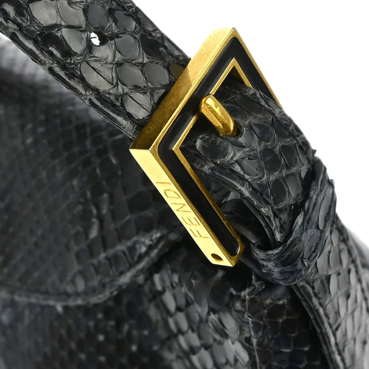 Fendi * Navy Python Handbag