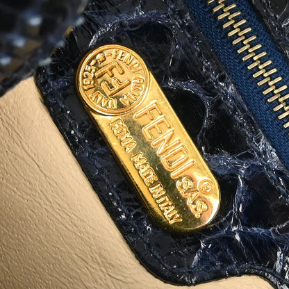Fendi * Navy Python Handbag