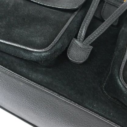 Gucci 1970-1990s Suede Bamboo Backpack