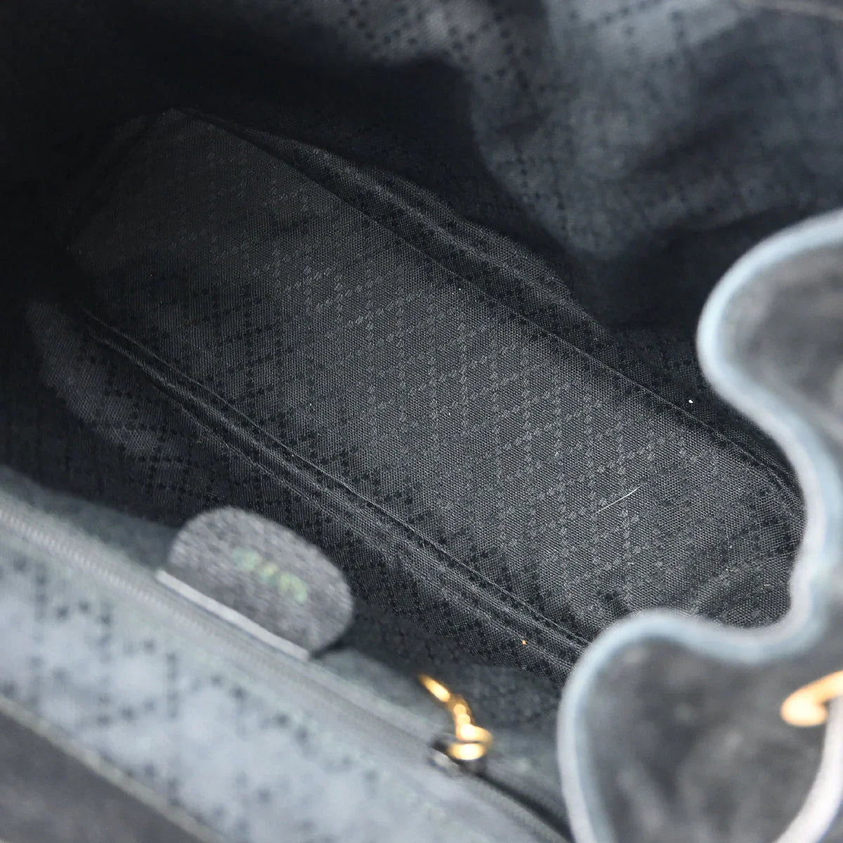Gucci 1970-1990s Suede Bamboo Backpack