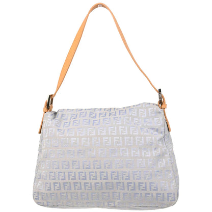 Fendi Light Blue Zucchino Mamma Baguette Handbag