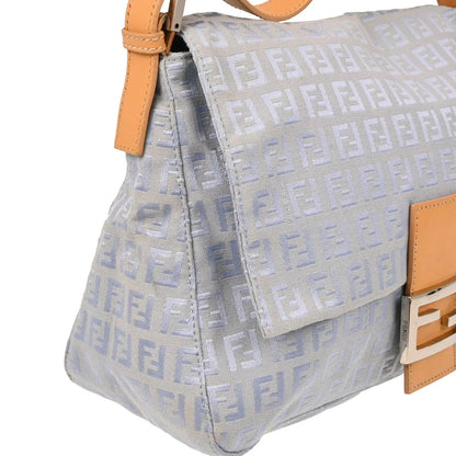 Fendi Light Blue Zucchino Mamma Baguette Handbag