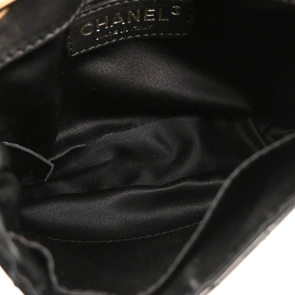 Chanel 2009-2010 Black Patent Leather Dentelle Twin Shoulder Bag