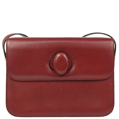Cartier Bordeaux Leather Shoulder Bag