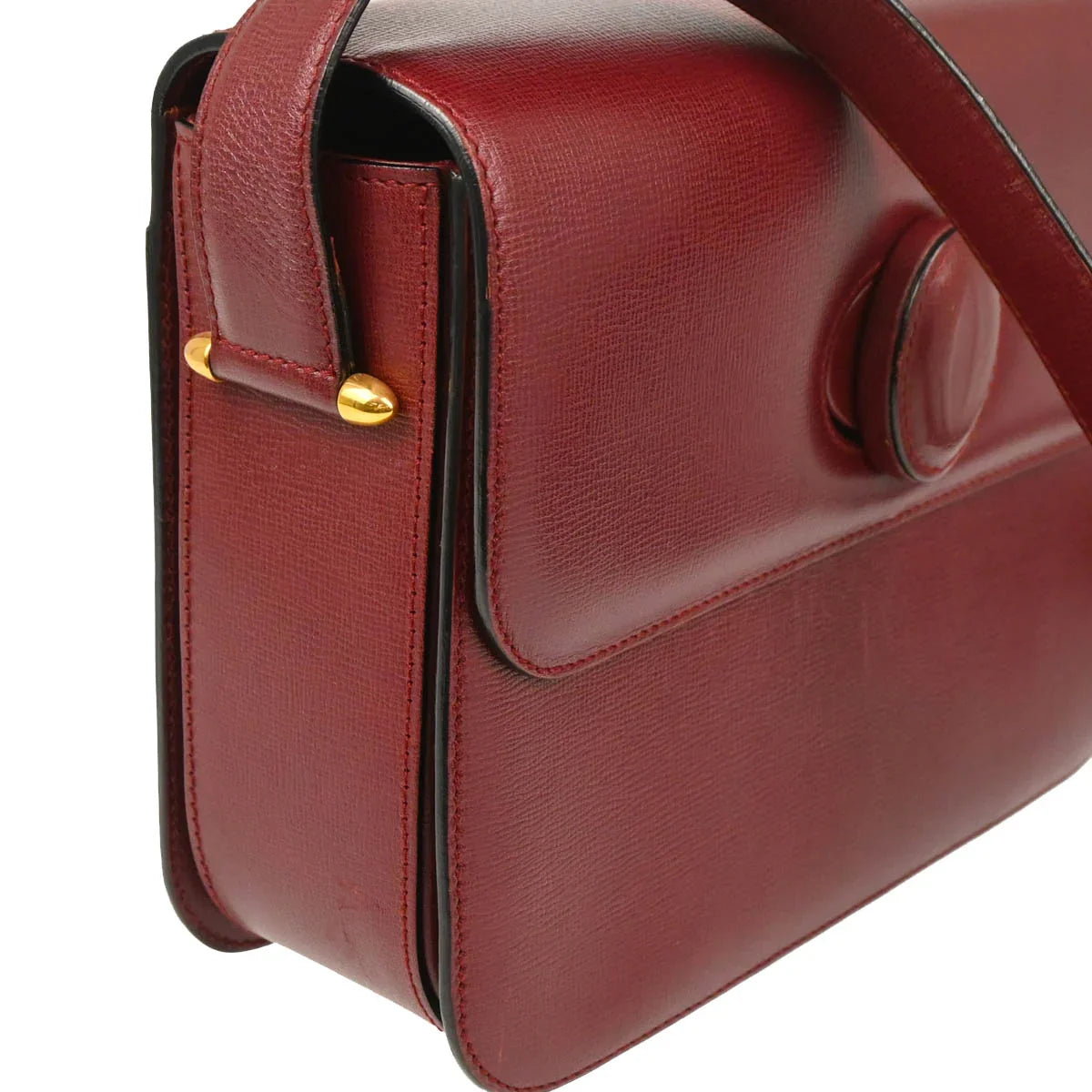 Cartier Bordeaux Leather Shoulder Bag