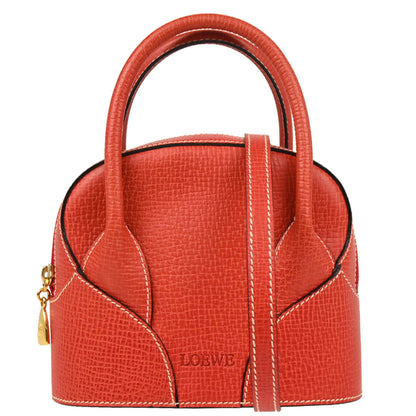 Loewe Vermilion Red Leather 2way Shoulder Handbag