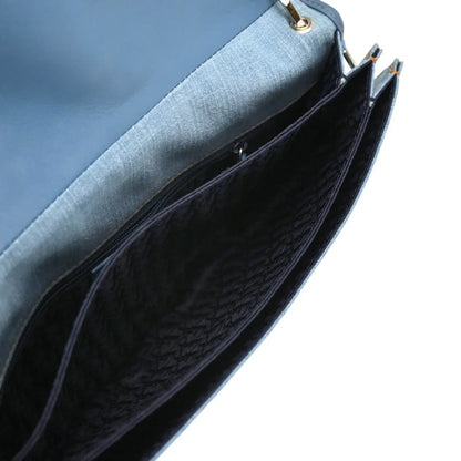 Christian Dior 2002 Light Blue Denim Admit It Handbag