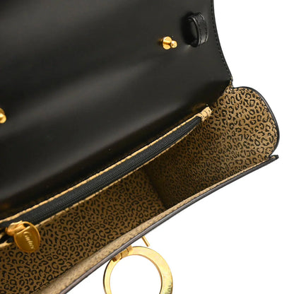 Cartier Black Leather Panthere 2way Shoulder Handbag