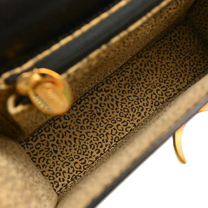 Cartier Black Leather Panthere 2way Shoulder Handbag