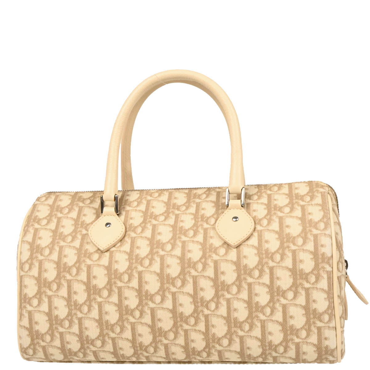 Christian Dior White Trotter Embroidered Flower Handbag