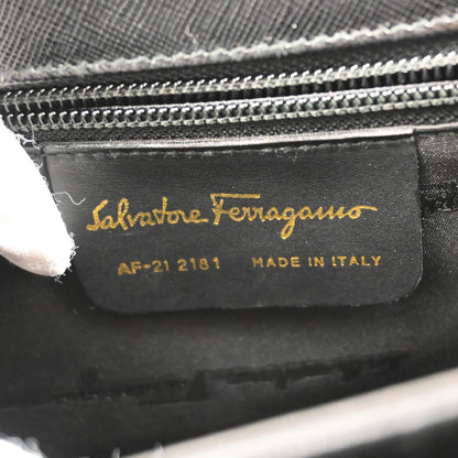 Salvatore Ferragamo Black Leather Gancini 2way Shoulder Handbag